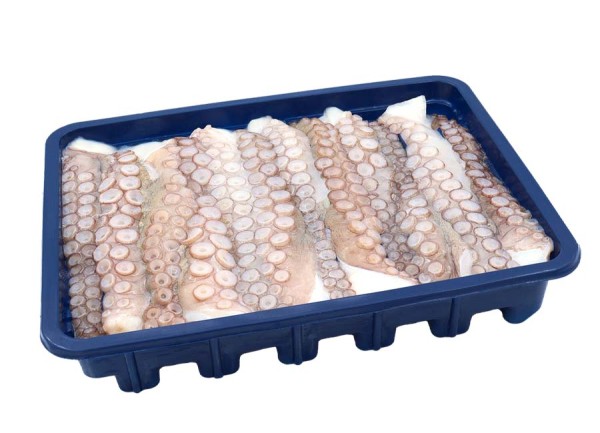 Pulpo (Oktopus) Tentakeln roh, IQF 2kg Schale, ohne Glasur